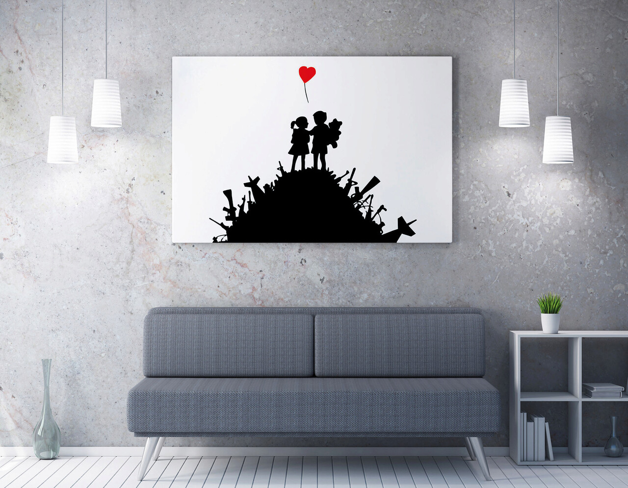 Tablou decorativ, WY140 (50 x 70), Canvas imprimat, Multicolor - imagine 5